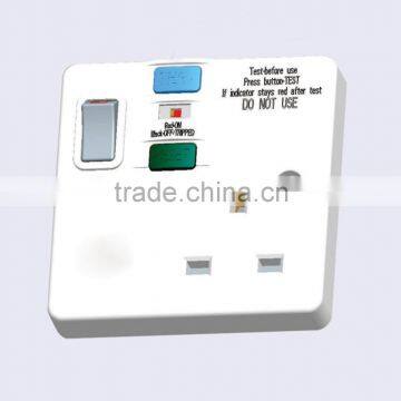 13A Single RCD switched socket 30mA &10mA RCD0130SPD