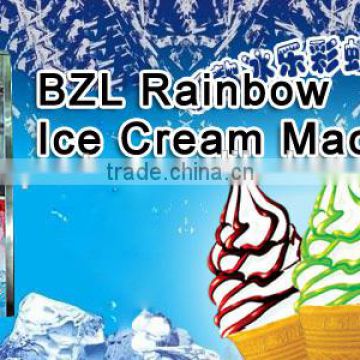 Imported famous brand BZL Rainbow Ice Cream Machine on sale