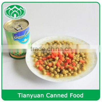 Easy-open Lid 425g/400g Canned Green Peas & Carrot Mixed Vegetables