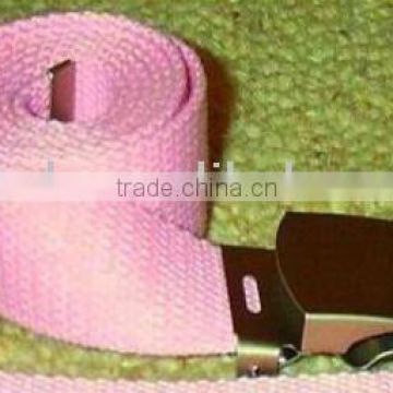 Pink Canvas Webbing Belt