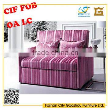 2016 high quality modern design fabric sofa bed with stainless steel legs