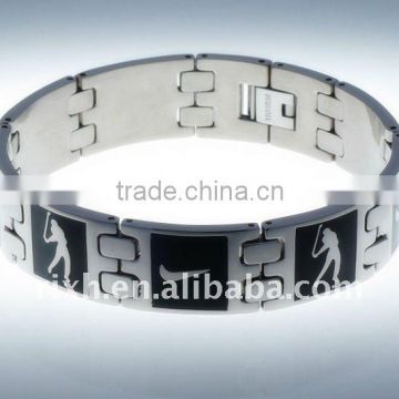 custom titanium sports bracelet for men