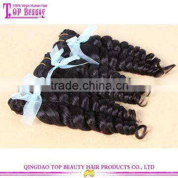 Qingdao supply 7a 16 inches virgin peruvian human hair weave loose wave peruvian hair weave in china