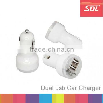 Hot sale 2.1A mini dual usb car charger / Portable usb cigarette lighter in car/ Double usb car adapter Factory