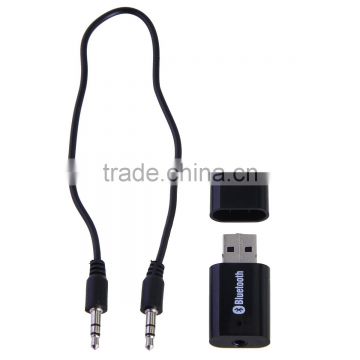 2017 Hot sales Black USB Bluetooth Wireless 3.5mm Stereo Audio Music Receiver Adapter A2DP V1.2