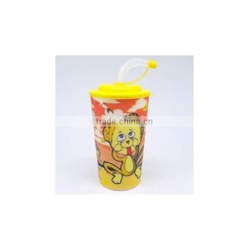 21OZ Home Use Hotsale Plastic 3D Cup With Straw