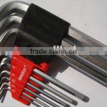 Carbon steel 9 pcs standard type combination hex key spanner wrench sets