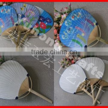 OEM excellent creative design round paper fan with printing
