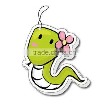2018 Strong Perfume Absorbent paper air fresher /freshener/freshner with cute snake printing