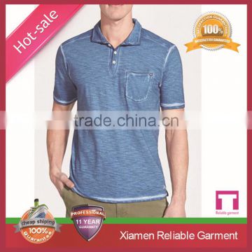 2016 OEM popular hot sale top quality custom print different color collar polo shirt