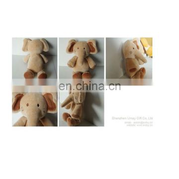 Customized elephant Plush Toy Rattle Toys Baby Wrist Rattle B0021Shenzhen toy factory