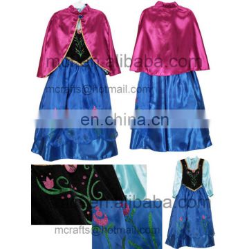 Wholesale fancy dress frozen princess anna dress costume KC-0010