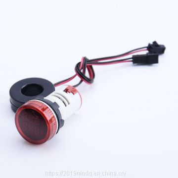 22mm 100A round LED indicator  ammeter voltmeter digital indicator signal lamp