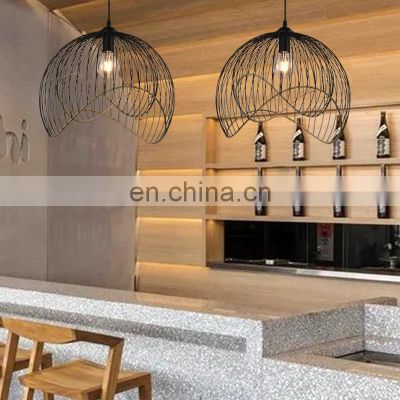 HUAYI Nordic Style E27 60w Living Room Kitchen Indoor Ceiling Hanging Pendant Light Modern Chandelier