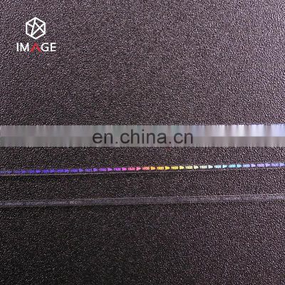 Silver Metallized Micro Text Hologram Security Thread for Weaving on Clothing Fabric Labels