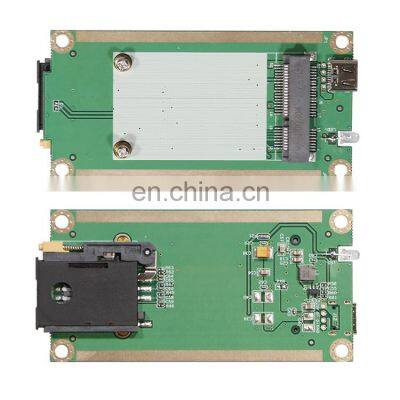 Mini PCIe to Type-C Adapter Board, 3G 4G Module Transfer Development Board, Include SIM/UIM Card Socket