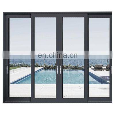 Custom made contemporary simple transparent double glass office large sliding door modern