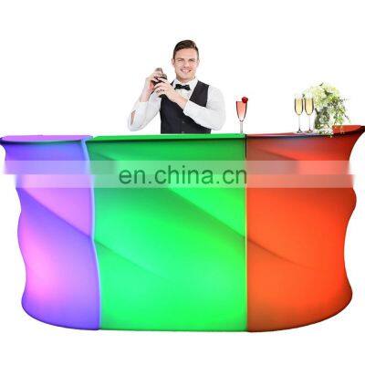 remote control party illuminated led light up bar table nightclub rechargeable led bar counter