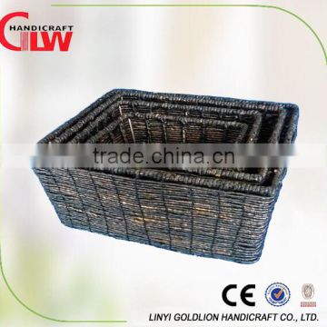 Set of 4 maize hand woven storage basket,corn leaf basket