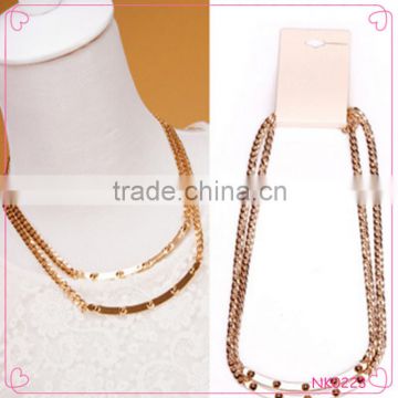 Fashion Double Layered Thin Gold Chain Necklace Simple Jewelry