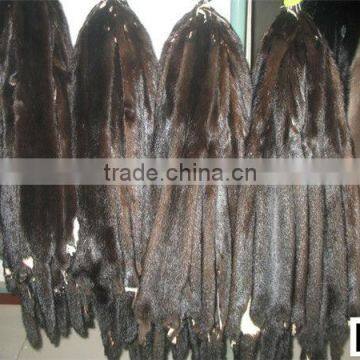 Factory wholesale grade A quality mink fur skin in tanned color