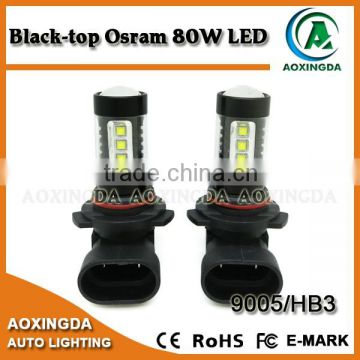 80W Black-top Osram led fog light bulb 9005 9006 HB3 HB4