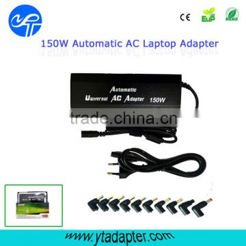 150W automatic universal 24v 6a dc power adapter with USB