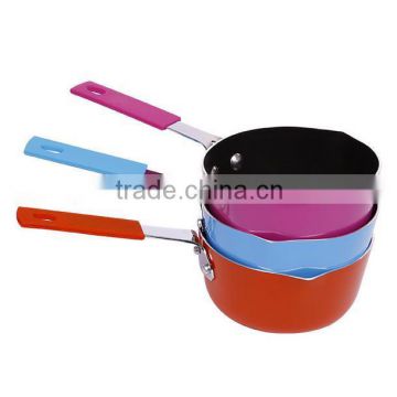 12cm, non stick pan cooking pot, flat bottomed milk pan, single handle milk pot, mini milk pot