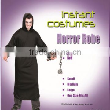 Midnight black ghost Horror Robe fancy dress instant suit costume