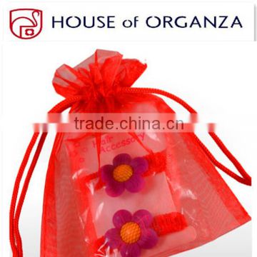 2014 Hot Sale Red Organza Bags For Cosmetic