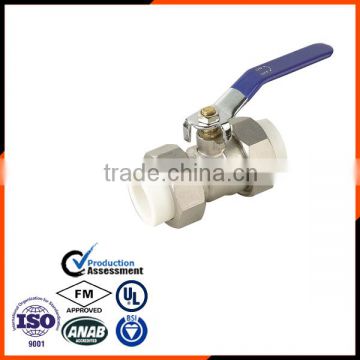 With good quality PPR double union brass ball valve