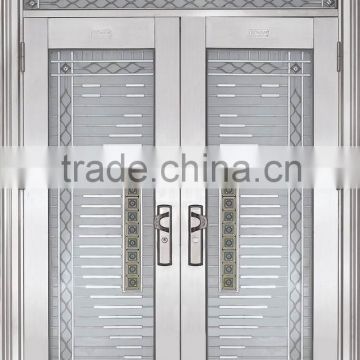 Stainless steel double doors