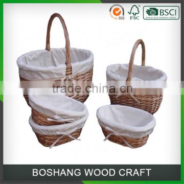 Small Handle Wicker Brown Willow Storage Basket