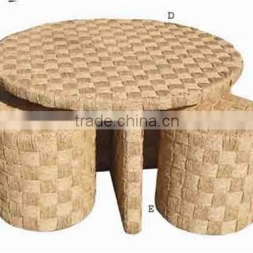 Set of stool and table(4 stool and 1 table with glass)