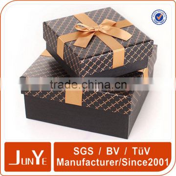 custom printed apparel boxes for special paper ribbon bow