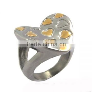 Big casting heart shaped 316L stainless steel new design ladies finger ring designs women latest design ladies rings (LR9220-3)