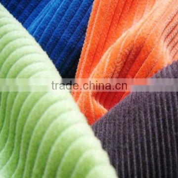 21w green corduroy fabric for garment