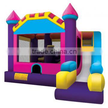 pink castle inflatable bouncer slide combo jumper moonwalk