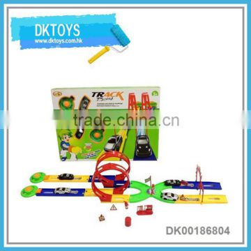 Premium Gift Racing Toy With Track Pop Up Car Launch Car Toy