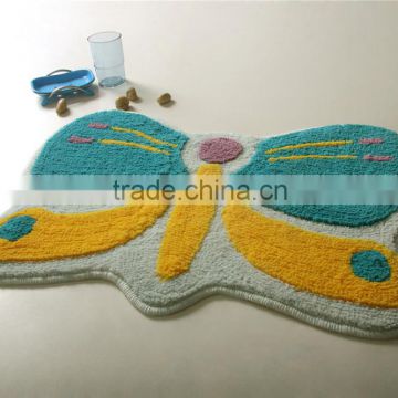 new design polyester butterfly bedroom rugs