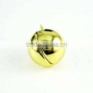 20mm round gold brass ball ball photo locket pendant charm wholesale 1116003