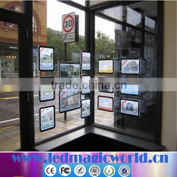 Cable Real Estate Light Window Display Led light Pocket Illuminated acrylic holders