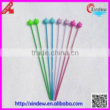 20cm animal head fancy aluminum knitting needles for children