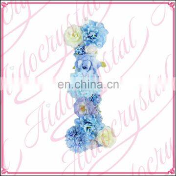 Aidocrystal Custon Personalized Name Letter Blue Wall Decor Floral Letter I