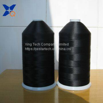 Carbon conductive nylon filaments 20D intermingled with 75D black FDY polyester filament 2plies  yarn for embroiderring-XTAA040
