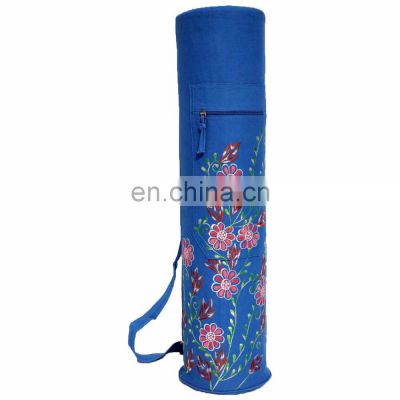 Customized multi color Wildlife Embroidered private label eco friendly yoga bag