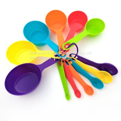 12pieces set of color plastic measuring spoon and measuring cup combination Measuring set