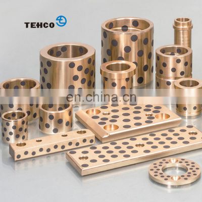 TEHCO Graphite Solid Lubricating Machine Bushing Made of Different Kinds of Copper Alloy Base of Excellent Physical Performance