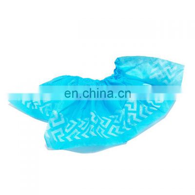 Factory Direct Sales Wear-resistant Disposable Waterproof Shoe Cover Medical Consumables White Blue