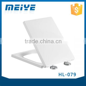 HL-079 MEIYE PP 440*365*50mm Rectangle Soft-closing Toilet Seat Cover Ramp Down Toilet Lid